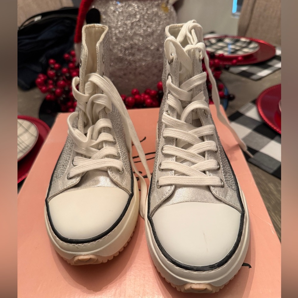 Wild Pair Silver High-Top Sneakers